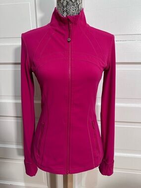 Lululemon Define Jacket Nulu Size 8 Passionate Pink Flattering Fit $138